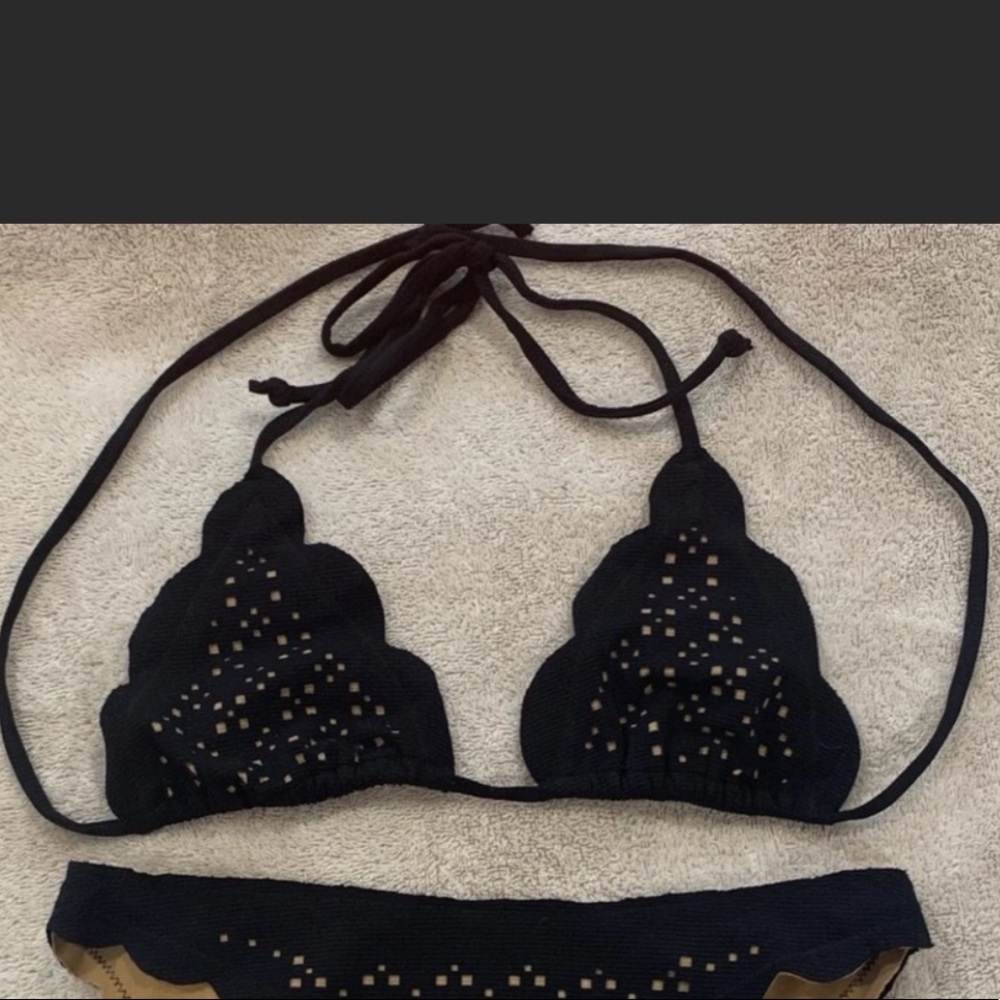 Marysia swim bikini top black